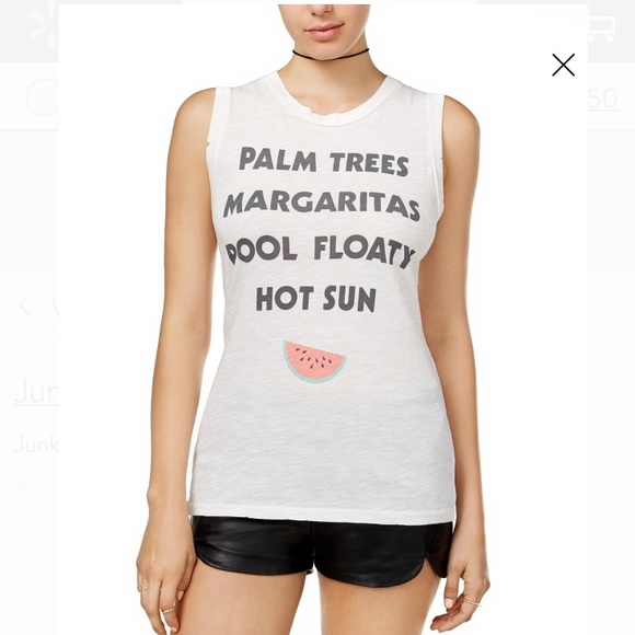Junk Food Sleeveless Watermelon Graphic T-Shirt Tank Top Size Large - Picture 1 of 9
